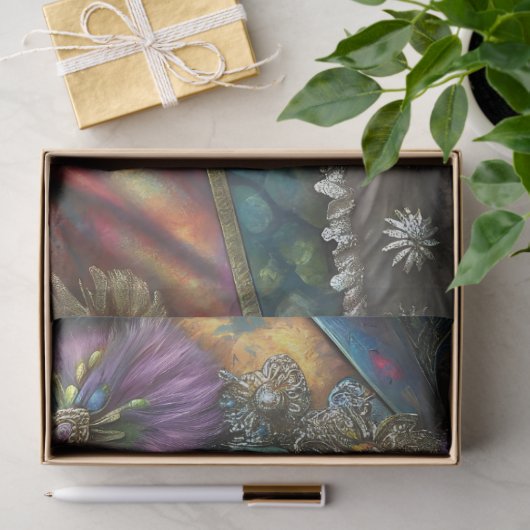 Papier Mousseline Découpage Enchantant Arlequin Lady Clown (Cadeau)