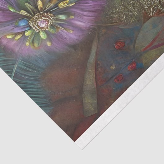 Papier Mousseline Découpage Enchantant Arlequin Lady Clown (Détail)