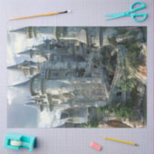 Papier Mousseline Découpage Enchantant Château Thématique Rock Islan (Artisanat)