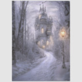 Papier Mousseline Decoupage Enchanted Winter Irish Princess Castle  (Recto)