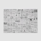 Papier Mousseline Découpage Ephemera du journal vintage (Recto)