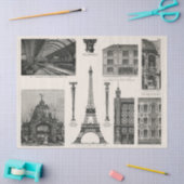 Papier Mousseline Découpage Ephémère de l'architecture en fer fondu  (Artisanat)