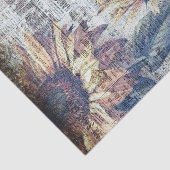 Papier Mousseline Découpage éphémère de tournesol rustique (Détail)