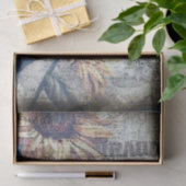 Papier Mousseline Découpage éphémère de tournesol rustique (Cadeau)