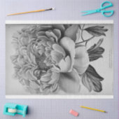 Papier Mousseline Découpage Ephémère Florale Peine blanche noire (Artisanat)