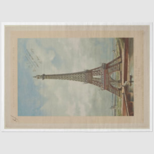 Papier Mousseline Découpage Ephémère Tour Eiffel vintage