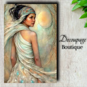 Papier Mousseline Découpage Ethereal Beauty Portrait