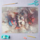 Papier Mousseline Découpage Étoiles et bandes Whiskers Cat USA (Artisanat)