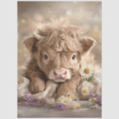 Papier Mousseline Découpage Faisceaux de printemps de veau des Highl (Recto)