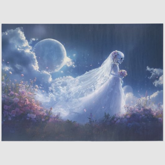 Papier Mousseline Découpage Fantastique Squelette Dreamy Mariage (Recto)