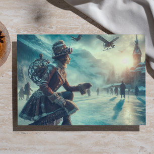 Papier Mousseline Découpage Fantastique Steampunk Messager d'Hiver