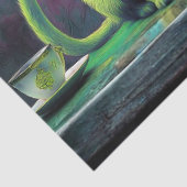 Papier Mousseline Decoupage Fantasy Tea Party Alice Wonderland Cat (Détail)