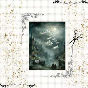 Papier Mousseline Découpage Fantôme Feu clair Fog Couvert Château