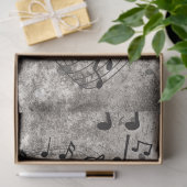 Papier Mousseline Découpage Faux Arrière - plan de musique Notes tex (Cadeau)