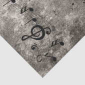 Papier Mousseline Découpage Faux Arrière - plan de musique Notes tex (Détail)