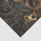 Papier Mousseline Découpage Faux Finition Engrenages tendus Métal br (Détail)