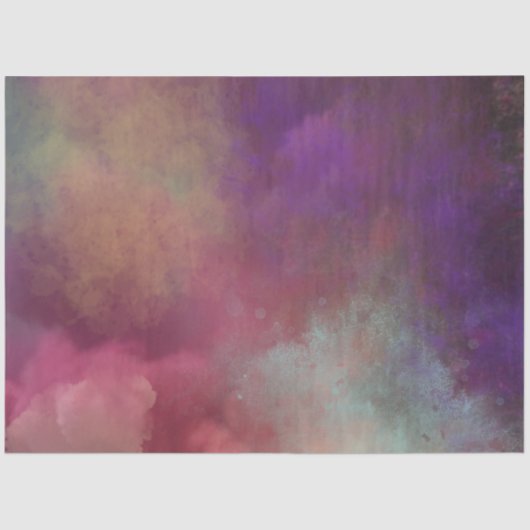 Papier Mousseline Découpage Faux Fumés Finition Jaune Doré violet (Recto)