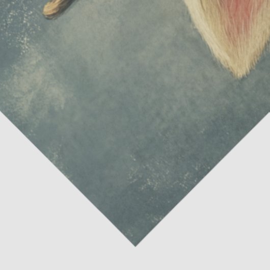 Papier Mousseline Découpage Fawn Whimsical à Noël (Détail)