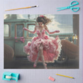 Papier Mousseline Découpage Fée Conte de baleine robe Saint-Valentin (Artisanat)