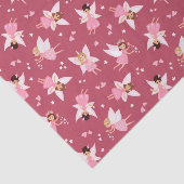 Papier Mousseline Découpage Fée fête d'anniversaire rose (Détail)