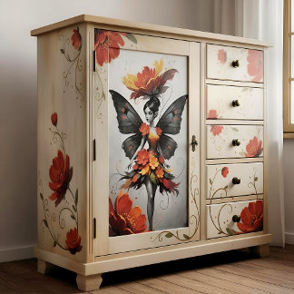 Papier Mousseline Decoupage Fée Fleur Whimsique