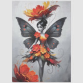 Papier Mousseline Decoupage Fée Fleur Whimsique (Recto)