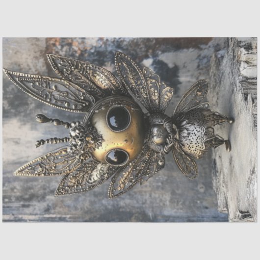 Papier Mousseline Découpage Fée lunaire Créature Ailes complexes (Recto)