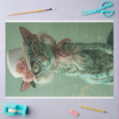 Papier Mousseline Découpage Feline de purrection Whimsérique françai (Artisanat)