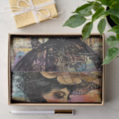 Papier Mousseline DÉCOUPAGE FEMME DE MODE vintage (Cadeau)