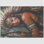 Papier Mousseline Découpage Femmes amérindiennes guerrières (Recto)