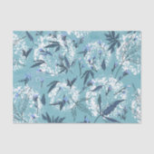 Papier Mousseline Découpage Feuille bleue (Recto)