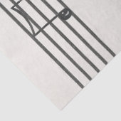 Papier Mousseline Découpage Feuilles de notes musicales Musique (Détail)