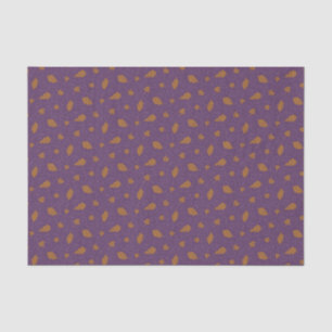 Papier Mousseline Découpage Feuilles de violet et d'or