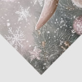 Papier Mousseline Découpage Fille habillée Noël Attire (Détail)