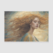 Papier Mousseline Découpage fille Imaginaire (Recto)