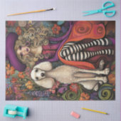 Papier Mousseline Découpage Fille Whimsical Violet & Poodle Snowball (Artisanat)