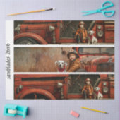Papier Mousseline Decoupage Firefighter Truck Kid Dalmatian Handsaw (Artisanat)
