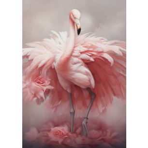 Papier Mousseline Decoupage Flamant Rose Éclat de Starlight
