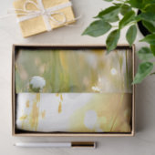 Papier Mousseline Découpage Fleur de champ blanc et jaune brillant (Cadeau)