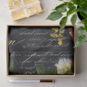 Papier Mousseline Découpage Fleur de fond jaune (Cadeau)