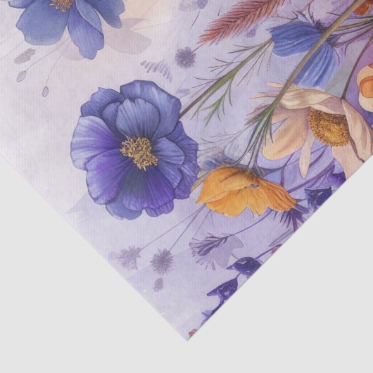 Papier Mousseline Découpage fleur sauvage (Détail)