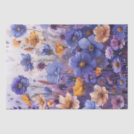 Papier Mousseline Découpage fleur sauvage (Recto)