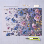 Papier Mousseline Découpage fleur sauvage (Artisanat)