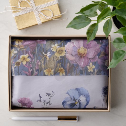 Papier Mousseline Découpage fleur sauvage (Cadeau)