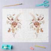 Papier Mousseline Découpage Fleur sauvage automne Pampas Ephémère en (Artisanat)