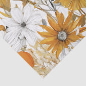 Papier Mousseline Découpage Fleur sauvage Boho Gold Orange White Dai (Détail)