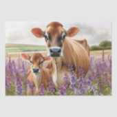 Papier Mousseline Découpage Fleur sauvage Jersey Cow et Calf (Recto)