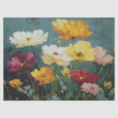 Papier Mousseline Découpage Fleur sauvage texturé (Recto)