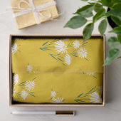 Papier Mousseline Découpage fleurie mignonne de marguerite jaune (Cadeau)