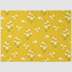 Papier Mousseline Découpage fleurie mignonne de marguerite jaune